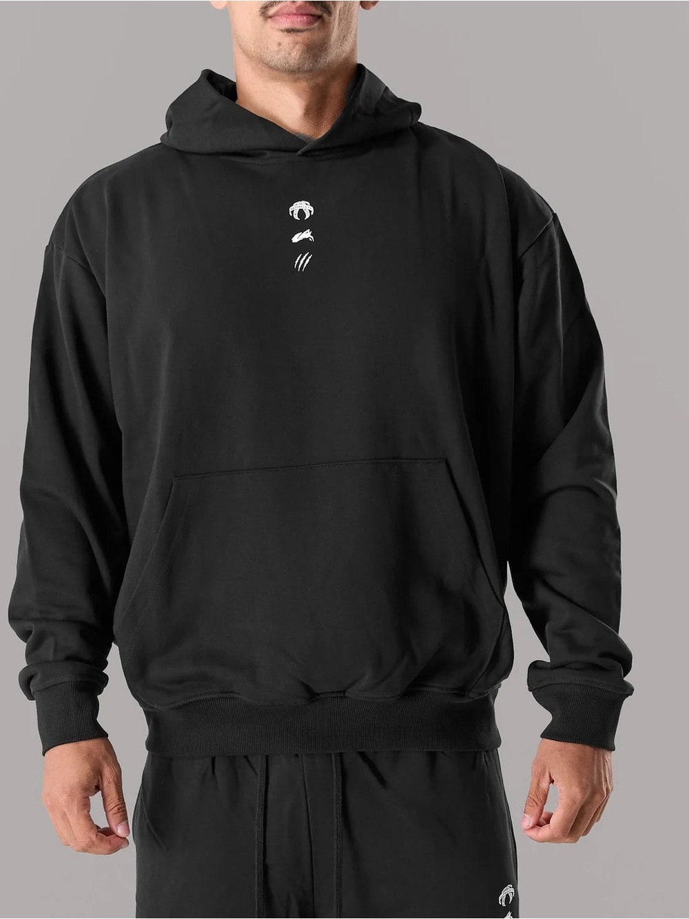 NWT Alphabete Unisex THREE PILLAR HOODIE Black - Size M